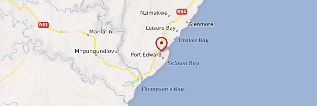 Carte Port Edward - Afrique du Sud
