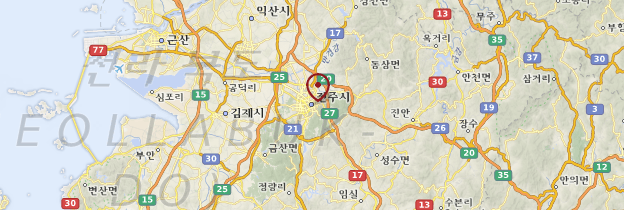 Carte Jeonju - Corée du Sud