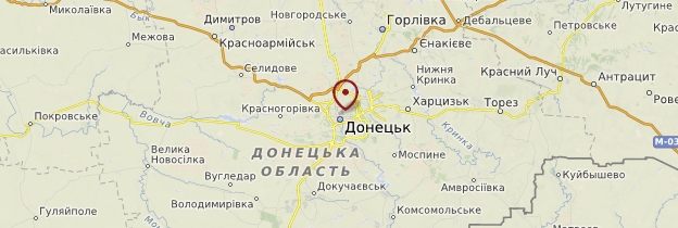 Carte Donetsk - Ukraine