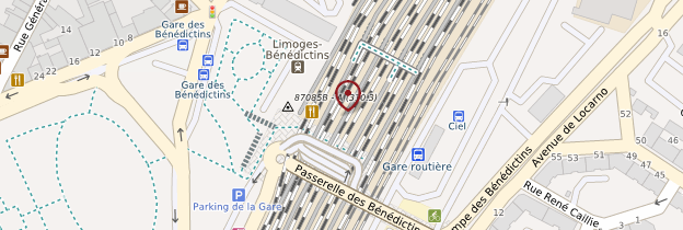 Carte Gare des Bénédictins - Limousin
