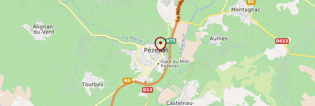 Carte Pézenas - Languedoc-Roussillon