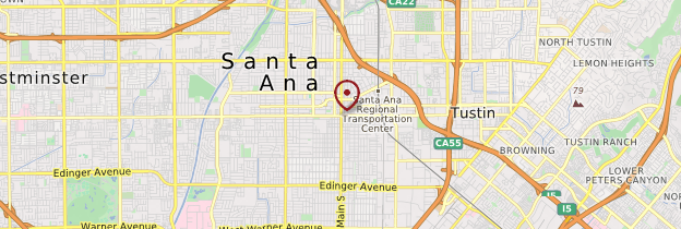 Carte Santa Ana - Californie