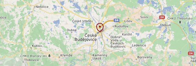 Carte České Budějovice - République tchèque