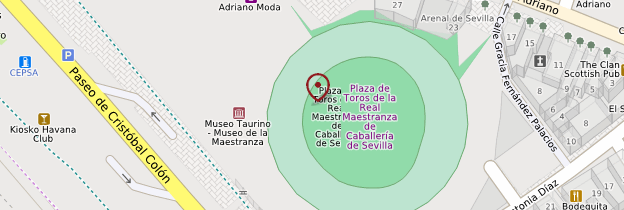 Carte Plaza de Toros - Séville