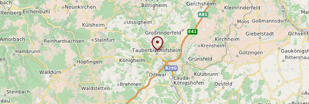 Carte Tauberbischofsheim - Allemagne