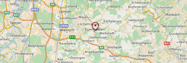 Carte Zuzenhausen - Allemagne
