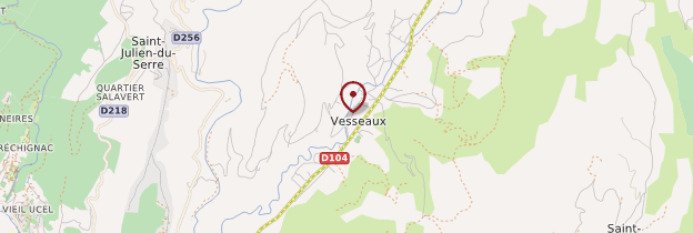Carte Vesseaux - Ardèche, Drôme