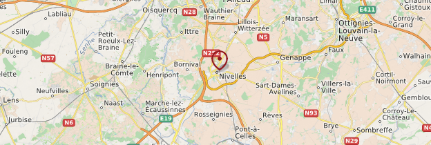 Carte Nivelles - Belgique