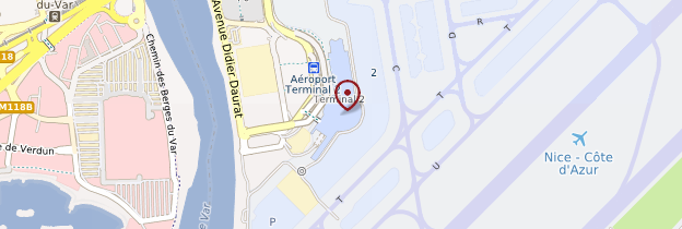 Carte Aéroport de Nice - Côte d'Azur - Nice