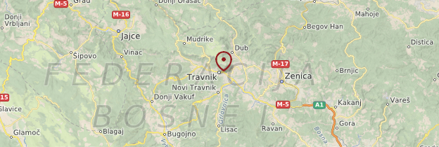 Carte Travnik - Bosnie-Herzégovine
