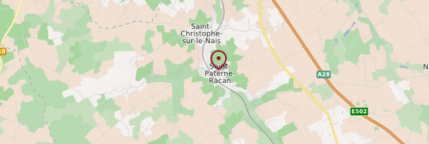 Carte Saint-Paterne-Racan - Châteaux de la Loire