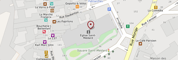 Carte Eglise Saint-Médard - Paris