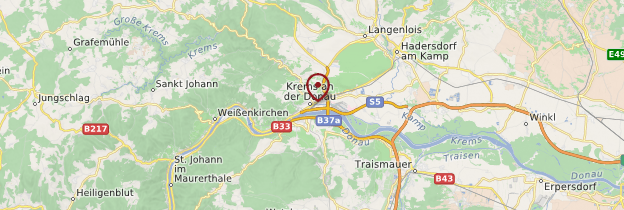 Carte Krems an der Donau - Autriche