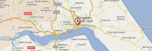 Carte Kingston-upon-Hull - Angleterre