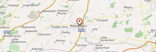 Carte Malmesbury - Angleterre
