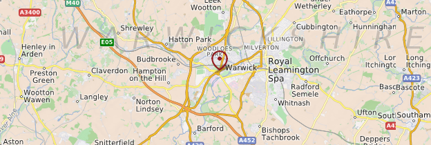 Carte Warwick - Angleterre