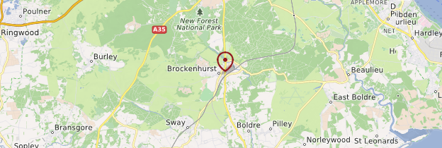 Carte Brockenhurst - Angleterre