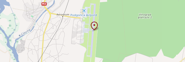 Carte Aéroport de Podgorica - Monténégro