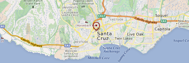 Carte Santa Cruz - Californie