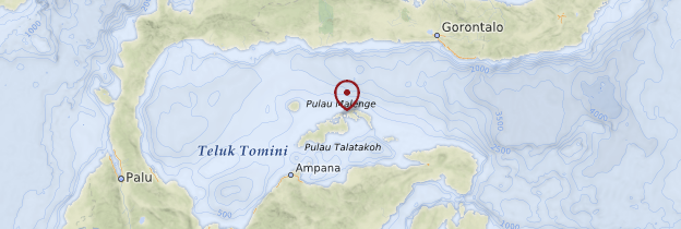 Carte Îles Togian - Indonésie