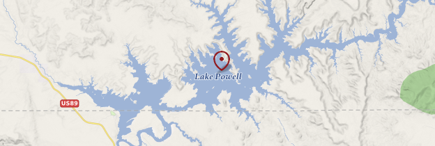 Carte Lake Powell - Parcs nationaux de l'Ouest américain