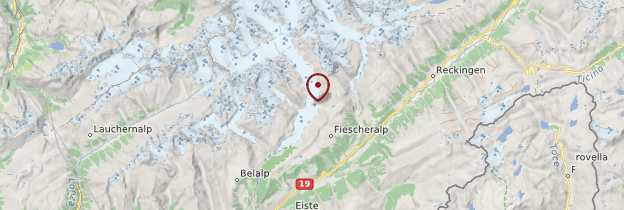 Carte Glacier d'Aletsch - Suisse