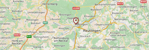 Carte Tübingen - Allemagne
