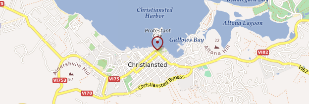Carte Christiansted - Îles Vierges des États-Unis