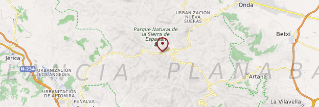 Carte Parc naturel de la Sierra d'Espadan - Espagne