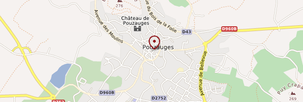 Carte Pouzauges - Pays de la Loire