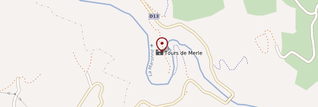Carte Tours de Merle - Limousin