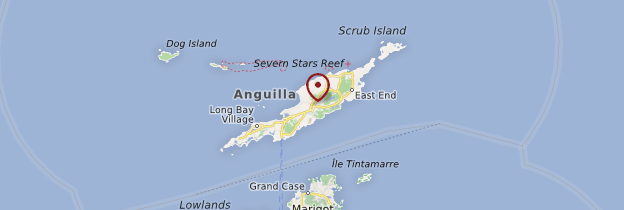 Carte Anguilla - Royaume-Uni