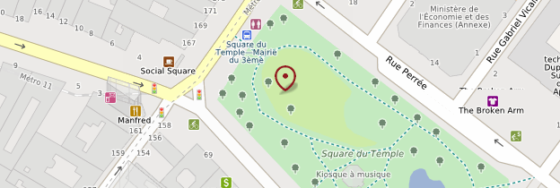 Carte Square du temple - Paris