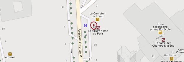Carte Le Crazy Horse de Paris - Paris