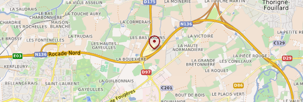 Carte Environs de Rennes - Rennes