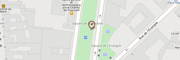 Carte Square de la Madone - Paris