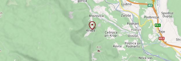 Carte Kropa - Slovénie