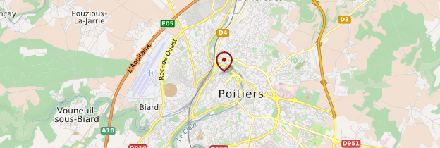 Carte Poitiers - Poitou, Charentes
