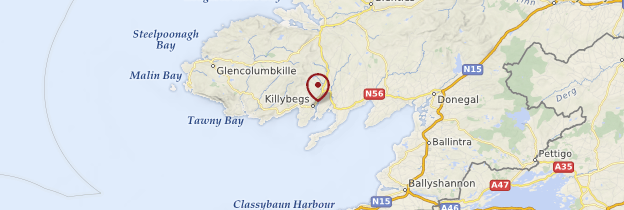 Carte Killybegs (Na Cealla Beaga) - Irlande