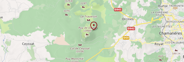 Carte Chaîne des Puys - Auvergne