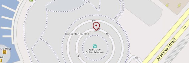 Carte Dubaï Marina mall - Dubaï