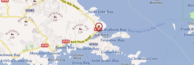 Carte Red Hook - Îles Vierges des États-Unis