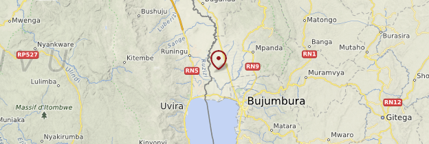 Carte Réserve Naturelle de la Rusizi - Burundi