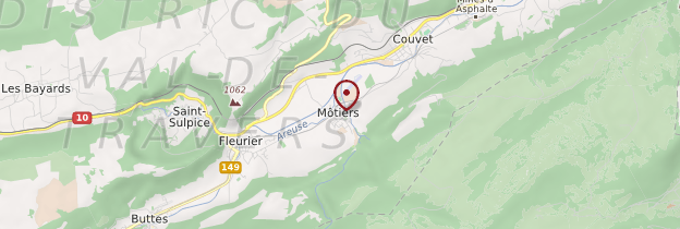 Carte Môtiers - Suisse