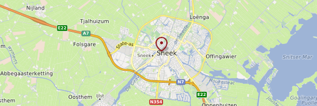 Carte Sneek - Pays-Bas