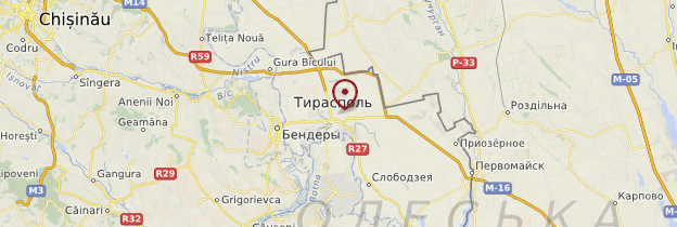 Carte Tiraspol - Moldavie