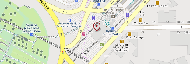 Carte Gare de Neuilly - Porte Maillot - Paris