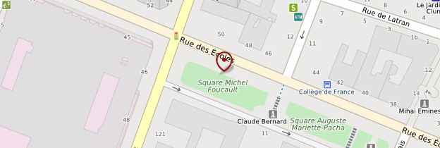 Carte Square Michel-Foucault - Paris