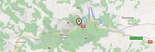 Carte Gorge d'Ovčar-Kablar - Serbie