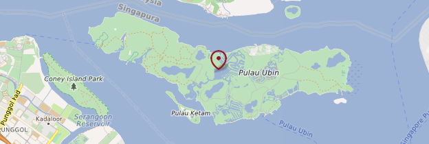 Carte Île d'Ubin - Singapour